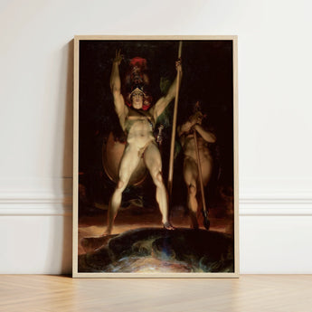 Satan Leading His Legions - Thomas Lawrence Art Print / Canvas Framed Reproduction Classical Painting Death Achilles Théodore Chassériau,