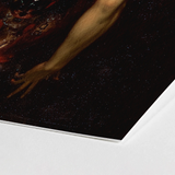 Satan Leading His Legions - Thomas Lawrence Art Print / Canvas Printed Poster Detailed Depiction Arm Visible Skin, Milton’s Fallen Angel,