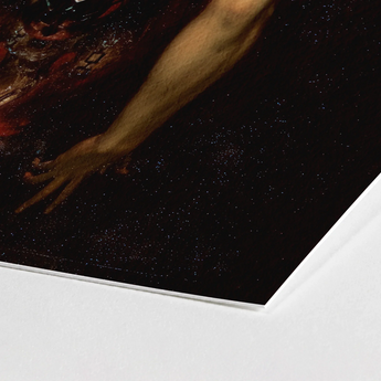 Satan Leading His Legions - Thomas Lawrence Art Print / Canvas Printed Poster Detailed Depiction Arm Visible Skin, Milton’s Fallen Angel,