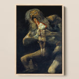 Saturn Devouring His Son - Francisco De Goya Art Print / Canvas, 12x17’’ / A3 / Natural Frame, Posters Prints & Visual Artwork, Toby Leon