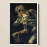 Saturn Devouring His Son - Francisco De Goya Art Print / Canvas, 12x17’’ / A3 / White Frame, Posters Prints & Visual Artwork, Toby Leon