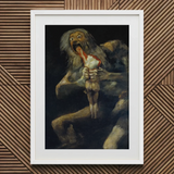 Saturn Devouring His Son - Francisco De Goya Art Print / Canvas Framed Print Francisco Goya’s Saturn Son Devouring, Goya Art Print, Titan