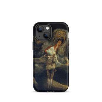 Saturn Devouring His Son - Francisco De Goya Phone Case Iphone 13 Mini / Matte Black Iphone Case Goya’s Saturn Son Painting Saturn, Titan’s