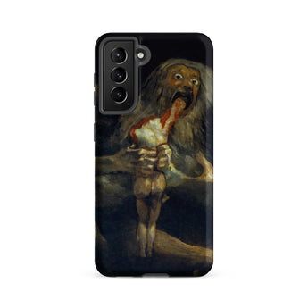 Saturn Devouring His Son - Francisco De Goya Phone Case Samsung Galaxy S21 Fe / Matte Black Phone Case Dark Dramatic Painting Monstrous