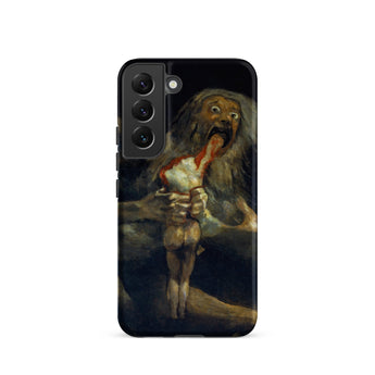 Saturn Devouring His Son - Francisco De Goya Phone Case Samsung Galaxy S22 / Matte Black Phone Case Dark Dramatic Painting Monstrous Figure