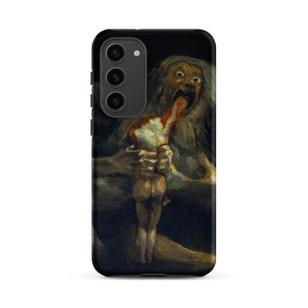 Saturn Devouring His Son - Francisco De Goya Phone Case Samsung Galaxy S23 Plus / Matte Black Phone Case Dark Dramatic Painting Grotesque
