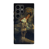 Saturn Devouring His Son - Francisco De Goya Phone Case Samsung Galaxy S24 Ultra / Matte Black Phone Case Dark Dramatic Painting Monstrous