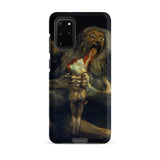 Saturn Devouring His Son - Francisco De Goya Samsung Case, Galaxy S20 Plus / Matte, Black Smartphone Case Dark Painting Mythical Figure