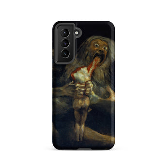 Saturn Devouring His Son - Francisco De Goya Samsung Case, Galaxy S21 / Matte, Black Phone Case Stylized Depiction Francisco Goya’s Saturn