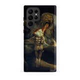 Saturn Devouring His Son - Francisco De Goya Samsung Case, Galaxy S22 Ultra / Matte, Black Smartphone Horror-themed Case Saturn Son
