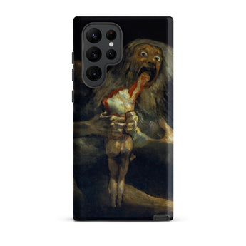 Saturn Devouring His Son - Francisco De Goya Samsung Case, Galaxy S22 Ultra / Matte, Black Smartphone Horror-themed Case Saturn Son