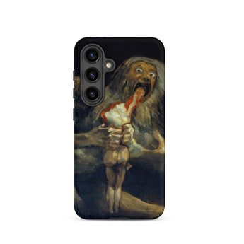 Saturn Devouring His Son - Francisco De Goya Samsung Case, Galaxy S24 / Matte, Black Smartphone Case Goya’s Saturn Son Painting