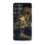 Saturn Devouring His Son - Francisco De Goya Samsung Case, Galaxy S25 Ultra / Matte, Black Smartphone Case Goya’s Saturn Son Painting