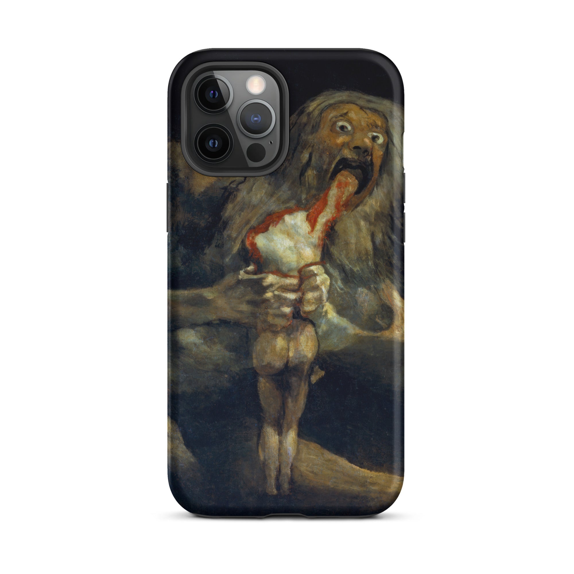 Saturn Devouring His Son - Francisco Goya Iphone Case, 12 Pro Max / Matte, Black Iphone Goya’s Saturn Son Case