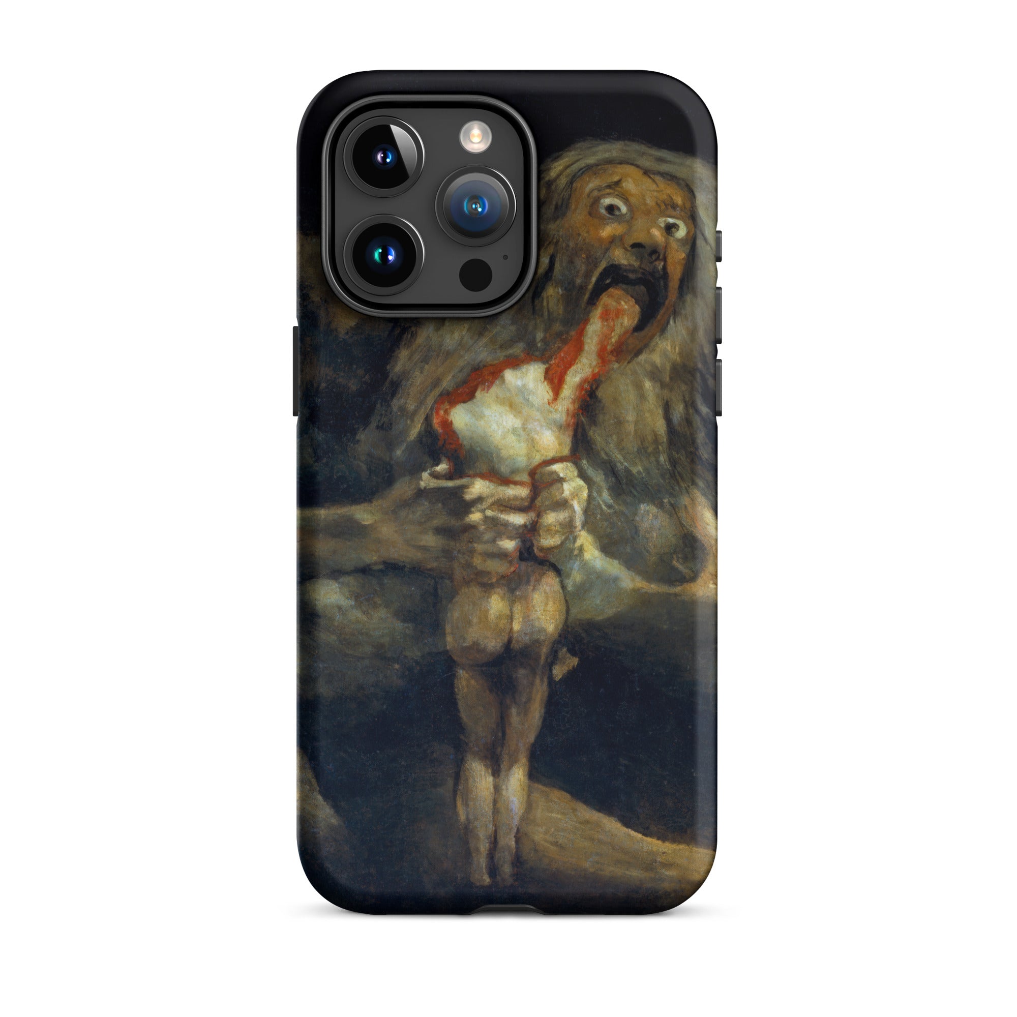 Saturn Devouring His Son - Francisco Goya Iphone Case, 15 Pro Max / Matte, Black Phone Case Painting Saturn Son