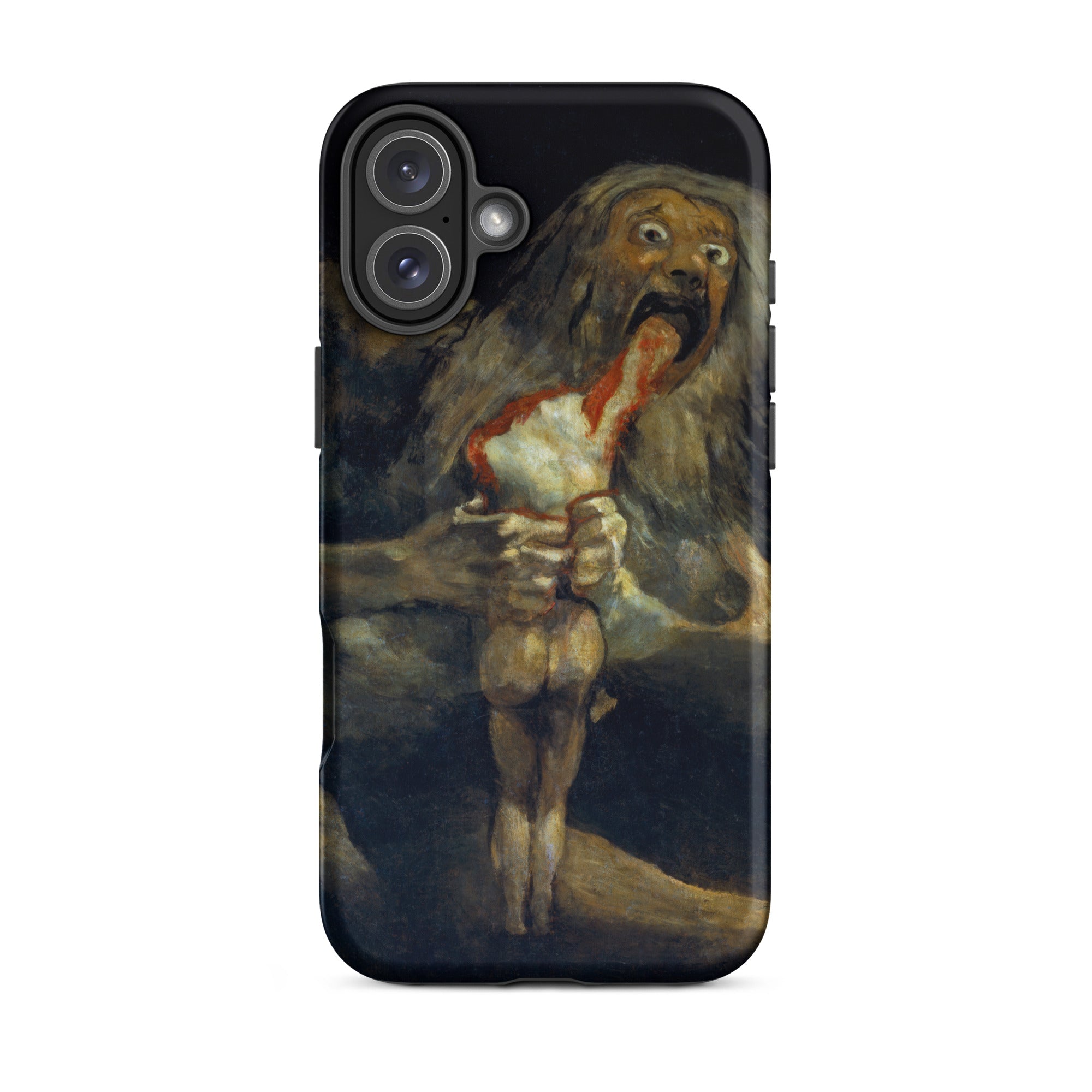 Saturn Devouring His Son - Francisco Goya Iphone Case, 16 Plus / Matte, Black Smartphone Case Goya’s Saturn Son Painting