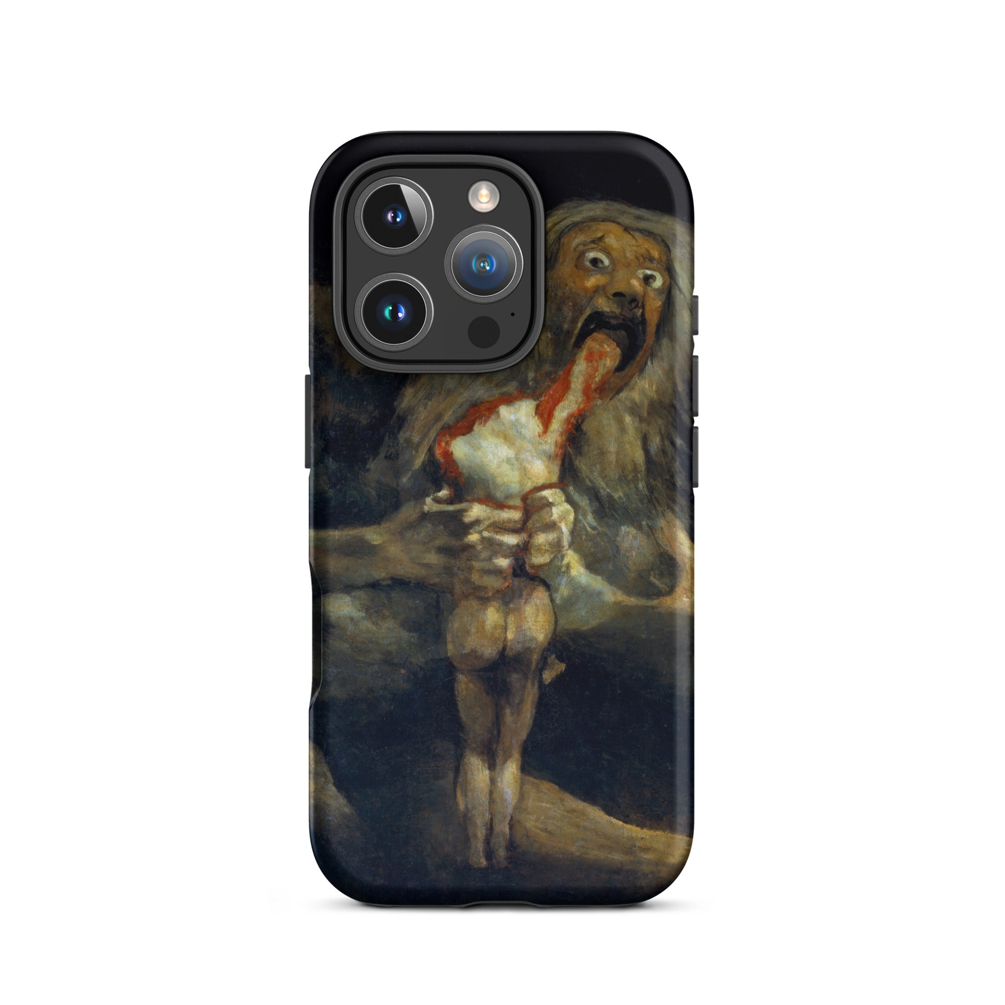 Saturn Devouring His Son - Francisco Goya Iphone Case, 16 Pro / Matte, Black Phone Case Depiction Saturn Son