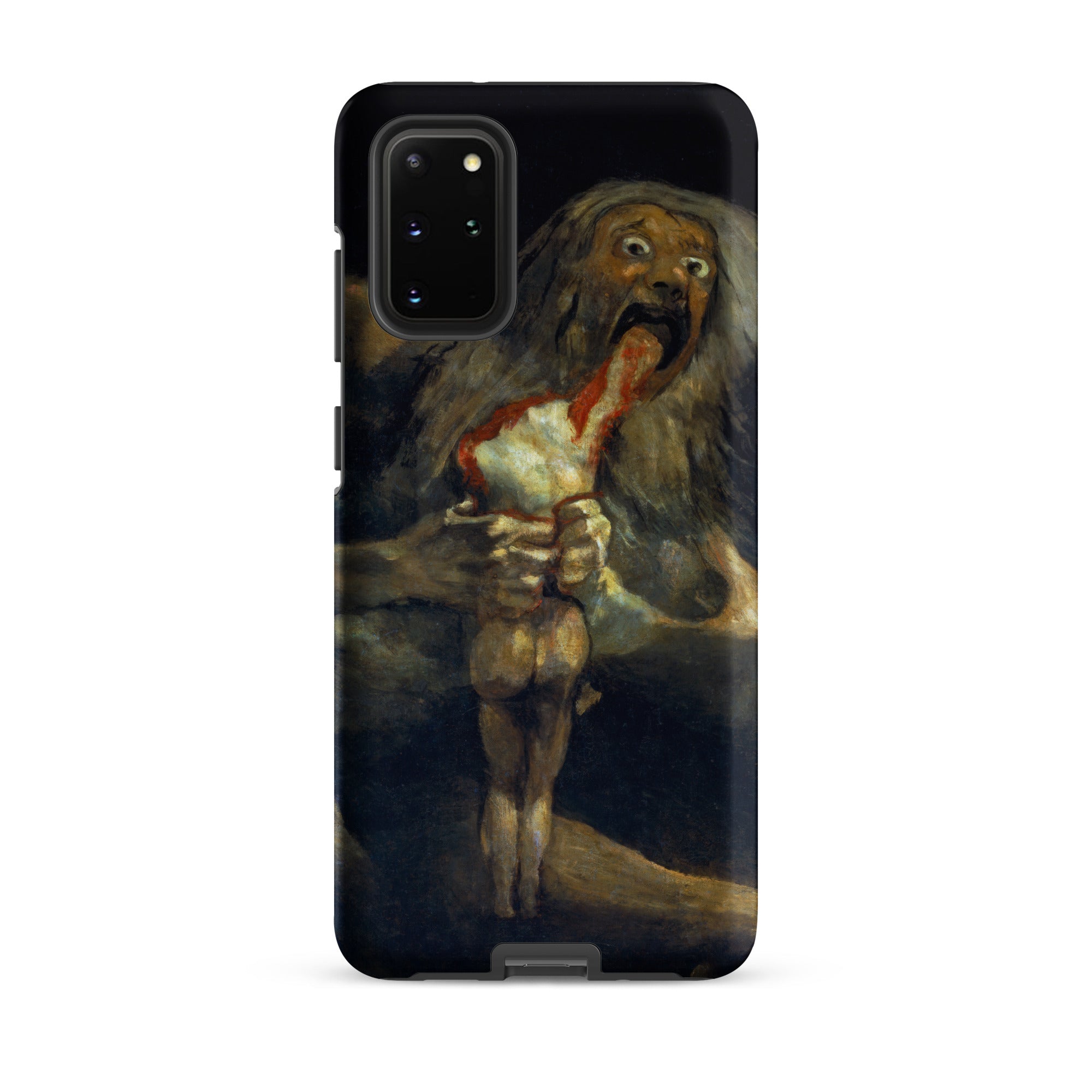 Saturn Devouring His Son - Francisco Goya Samsung Case, Galaxy S20 Plus / Matte, Black Smartphone Case Dark Painting Mythical Figure Human