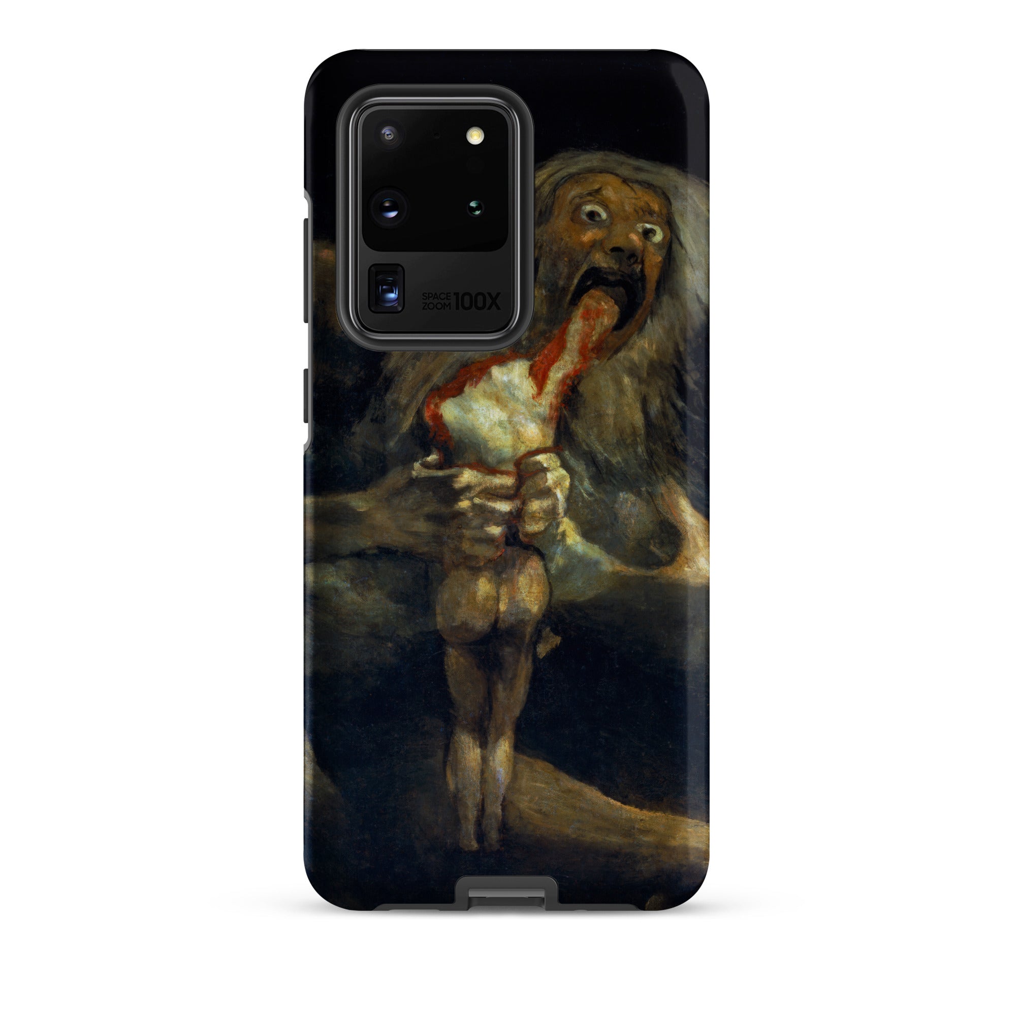 Saturn Devouring His Son - Francisco Goya Samsung Case, Galaxy S20 Ultra / Matte, Black Smartphone Case Dark Grotesque Painting