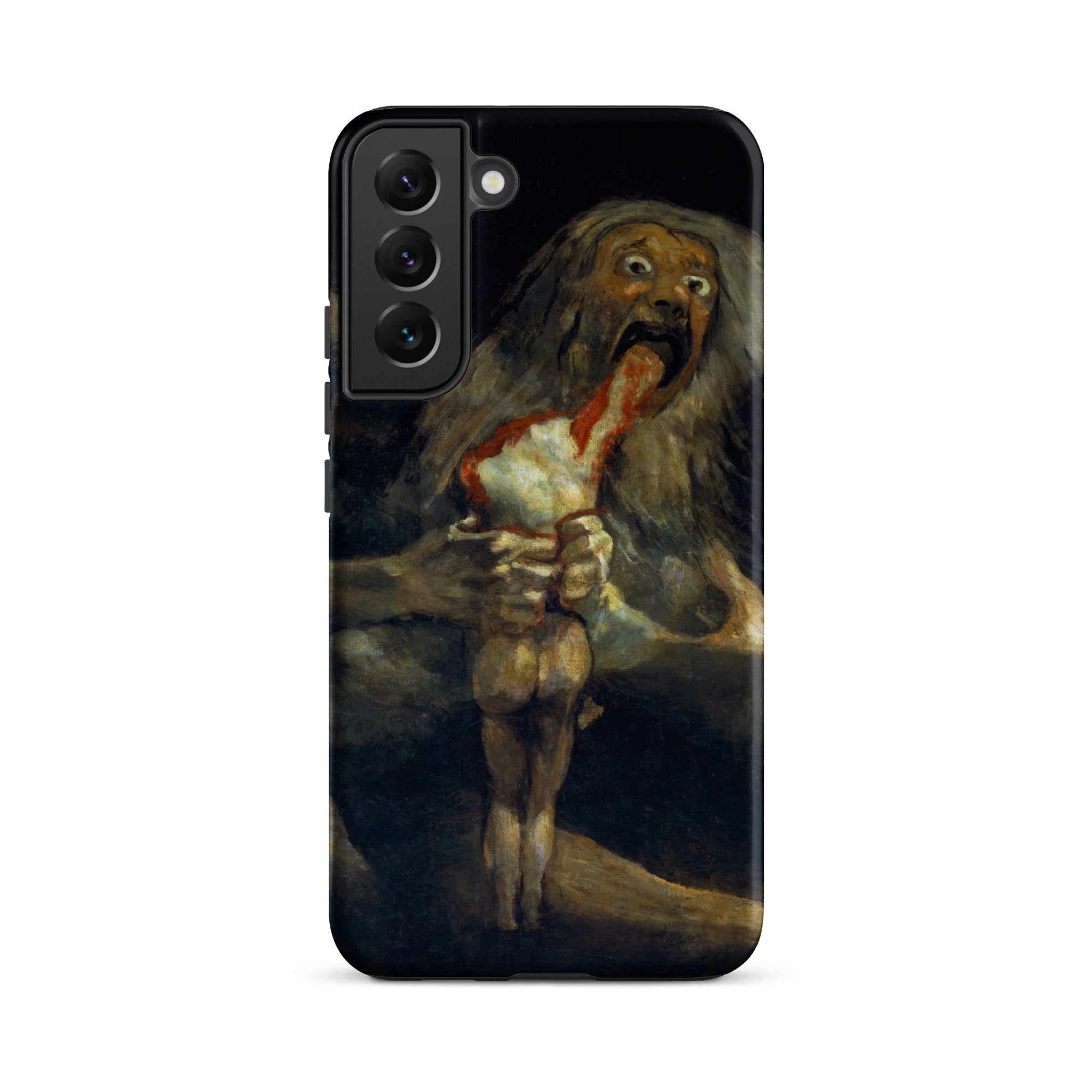 Saturn Devouring His Son - Francisco Goya Samsung Case, Galaxy S22 Plus / Matte, Black Smartphone Case Reproduction Francisco Goya’s Saturn