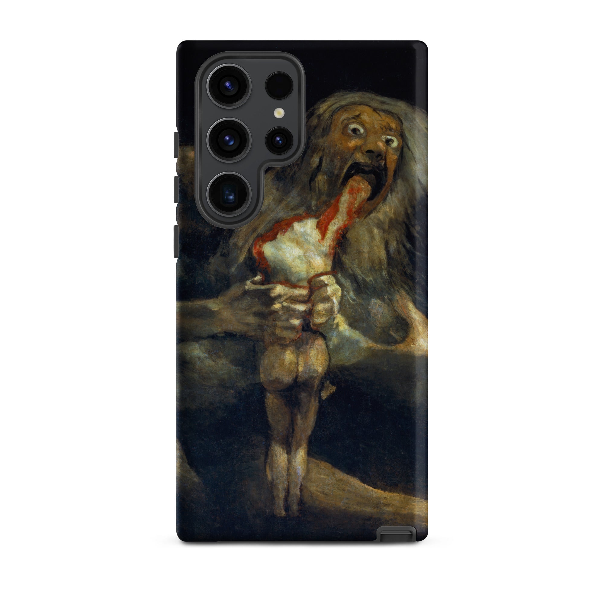 Saturn Devouring His Son - Francisco Goya Samsung Case, Galaxy S23 Ultra / Matte, Black Smartphone Case Goya’s Saturn Son Painting