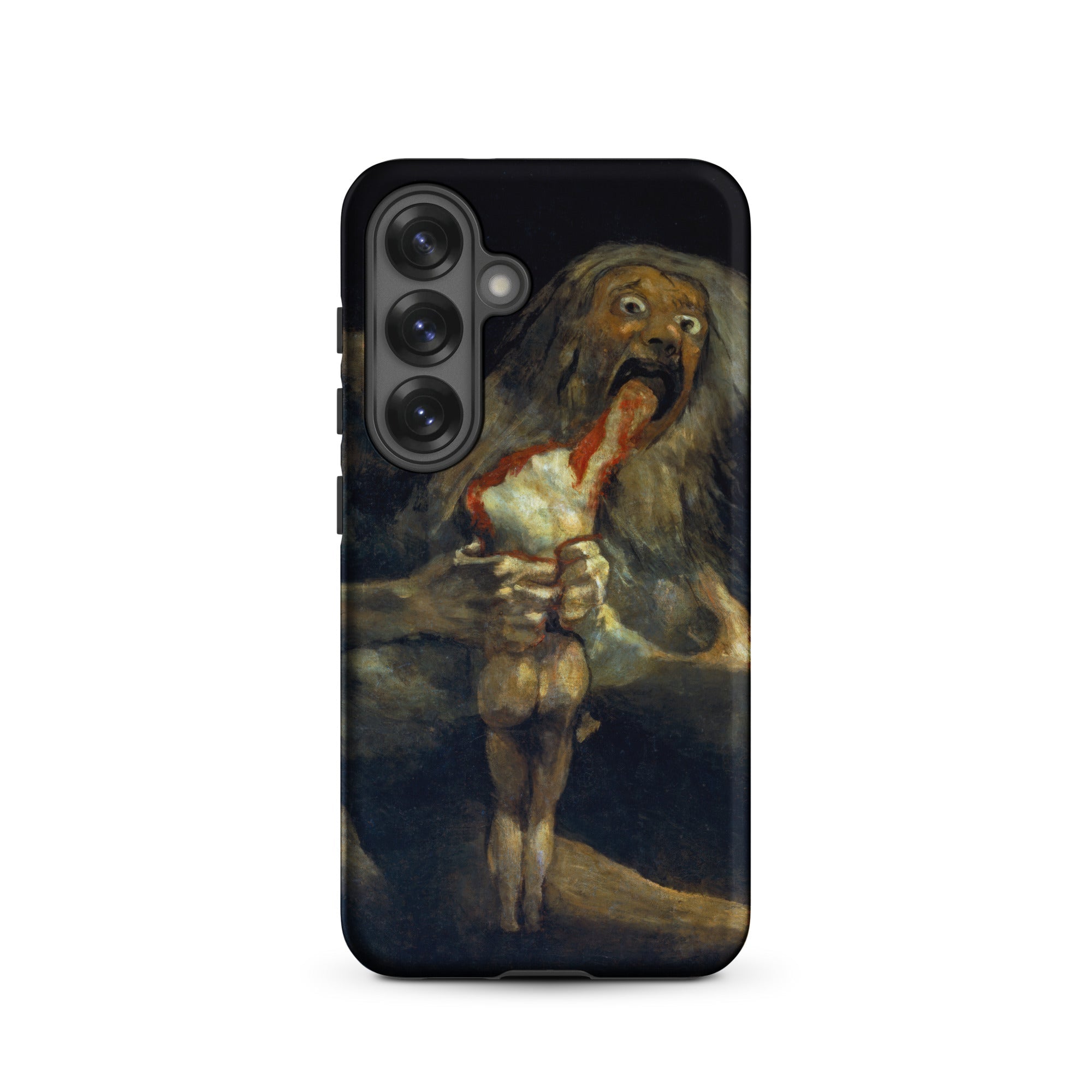 Saturn Devouring His Son - Francisco Goya Samsung Case, Galaxy S25 / Matte, Black Smartphone Case Reproduction Goya’s Saturn Son Painting