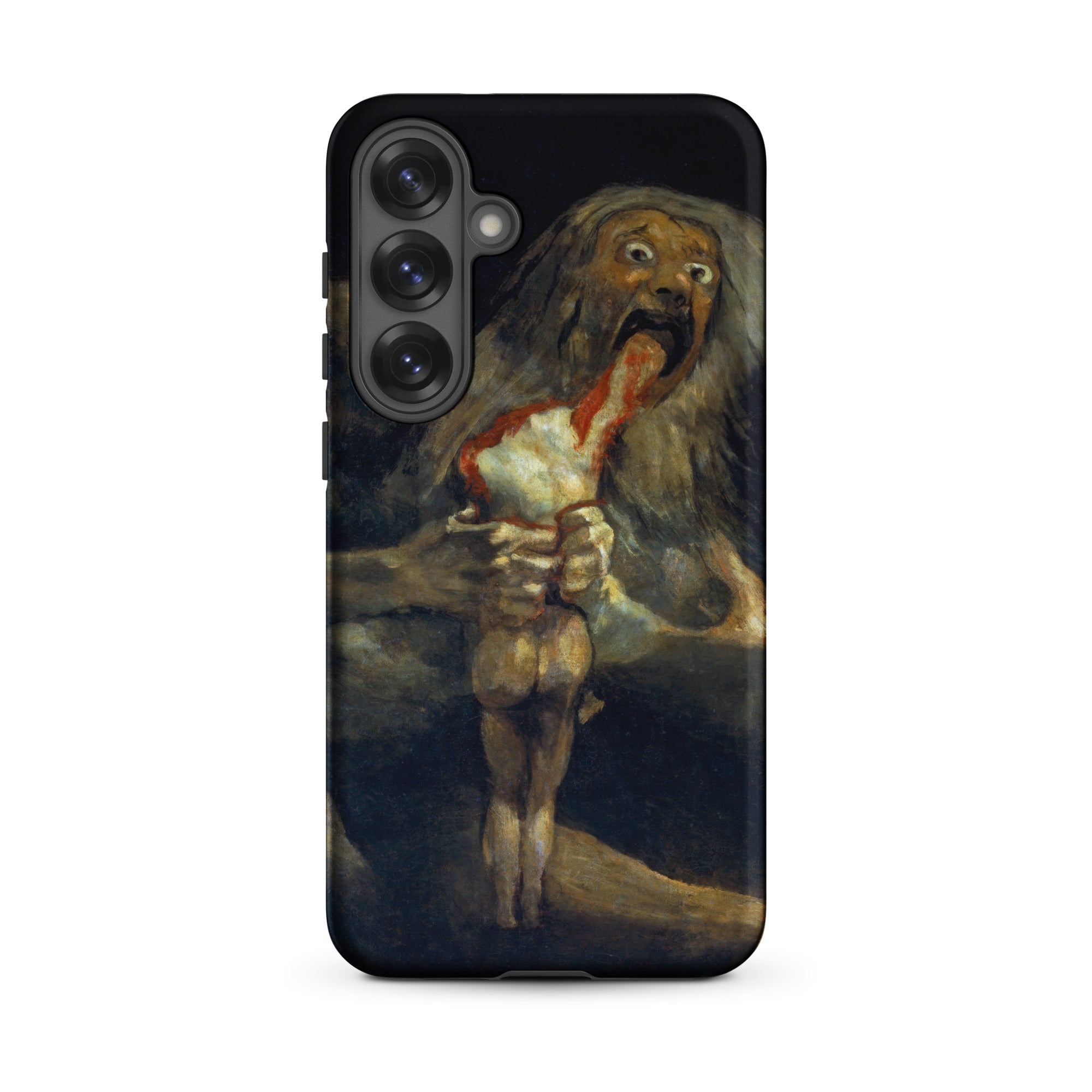 Saturn Devouring His Son - Francisco Goya Samsung Case, Galaxy S25 Plus / Matte, Black Phone Case Depiction Saturn Son