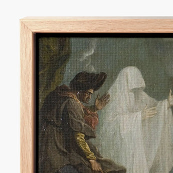 Framed Canvas Print Classical Painting Man Dark Clothing Benjamin West Art, Moonlight Breaks, Witch’s Gesture