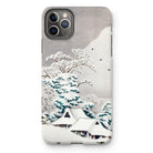 Sawatari in Snow - Hiroaki Takahashi Iphone Case, 11 Pro Max / Matte, Iphone Case Japanese Winter Landscape Artwork Snow-covered Houses