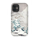 Sawatari in Snow - Hiroaki Takahashi Iphone Case, 12 Mini / Matte, Phone Case Japanese Winter Landscape Artwork Snow-covered Houses
