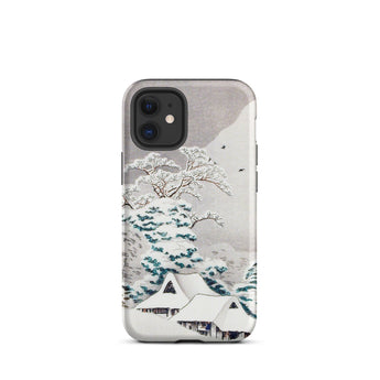 Sawatari in Snow - Hiroaki Takahashi Iphone Case, 12 Mini / Matte, Phone Case Snowy Landscape Design