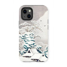 Sawatari in Snow - Hiroaki Takahashi Iphone Case, 13 Mini / Matte, Phone Case Japanese Winter Landscape Artwork Snow-covered Houses
