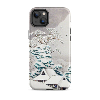 Sawatari in Snow - Hiroaki Takahashi Iphone Case, 14 Plus / Matte, Phone Case Snowy Landscape Design