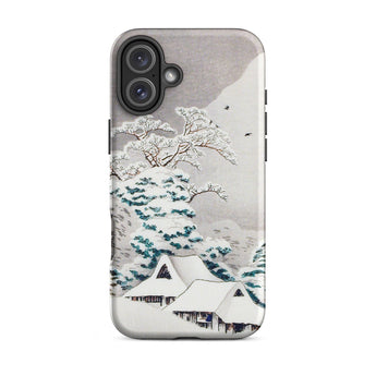 Sawatari in Snow - Hiroaki Takahashi Iphone Case, 16 Plus / Matte, Winter Landscape Phone Case