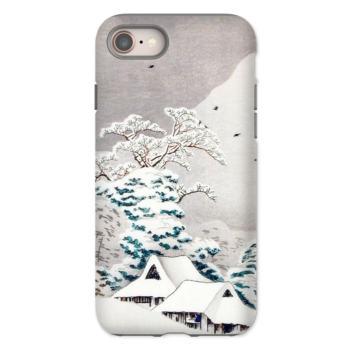 Sawatari in Snow Hiroaki Takahashi Iphone Case, 8 / Matte, Phone Case Japanese Winter Landscape Snow Covered Houses Trees