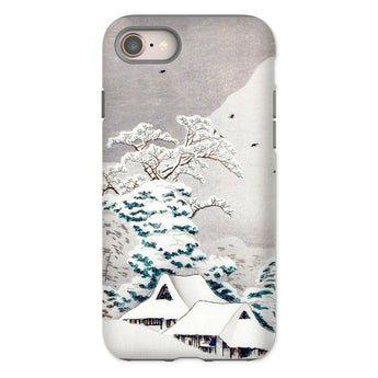 Sawatari in Snow - Hiroaki Takahashi Iphone Case, 8 / Matte, Phone Case Japanese Winter Landscape Snow-covered Houses Trees