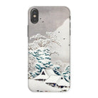 Sawatari in Snow - Hiroaki Takahashi Iphone Case, x / Matte, Phone Case Japanese Winter Landscape Snow-covered Houses Trees