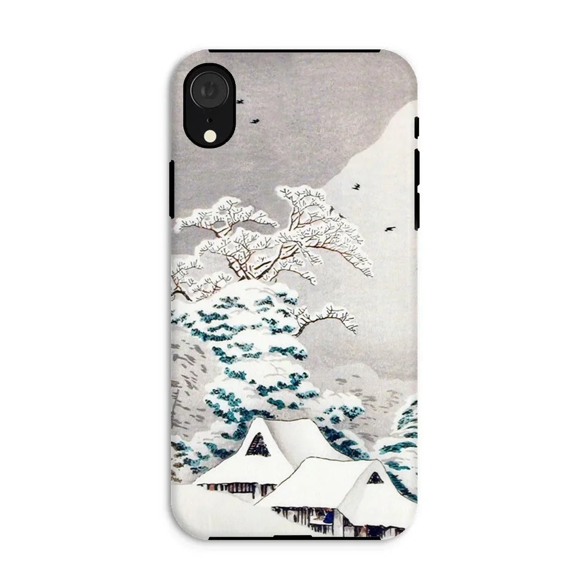 Sawatari in Snow - Hiroaki Takahashi Iphone Case, Xr / Matte, Phone Case Japanese Winter Landscape Artwork Snow-covered Houses