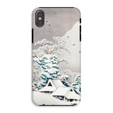 Sawatari in Snow - Hiroaki Takahashi Iphone Case, Xs / Matte, Phone Case Japanese Winter Landscape Snow-covered Houses Trees