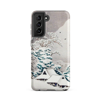 Sawatari in Snow - Hiroaki Takahashi Samsung Case, Galaxy S21 Fe / Matte, Smartphone Case Snow-covered Winter Landscape Design