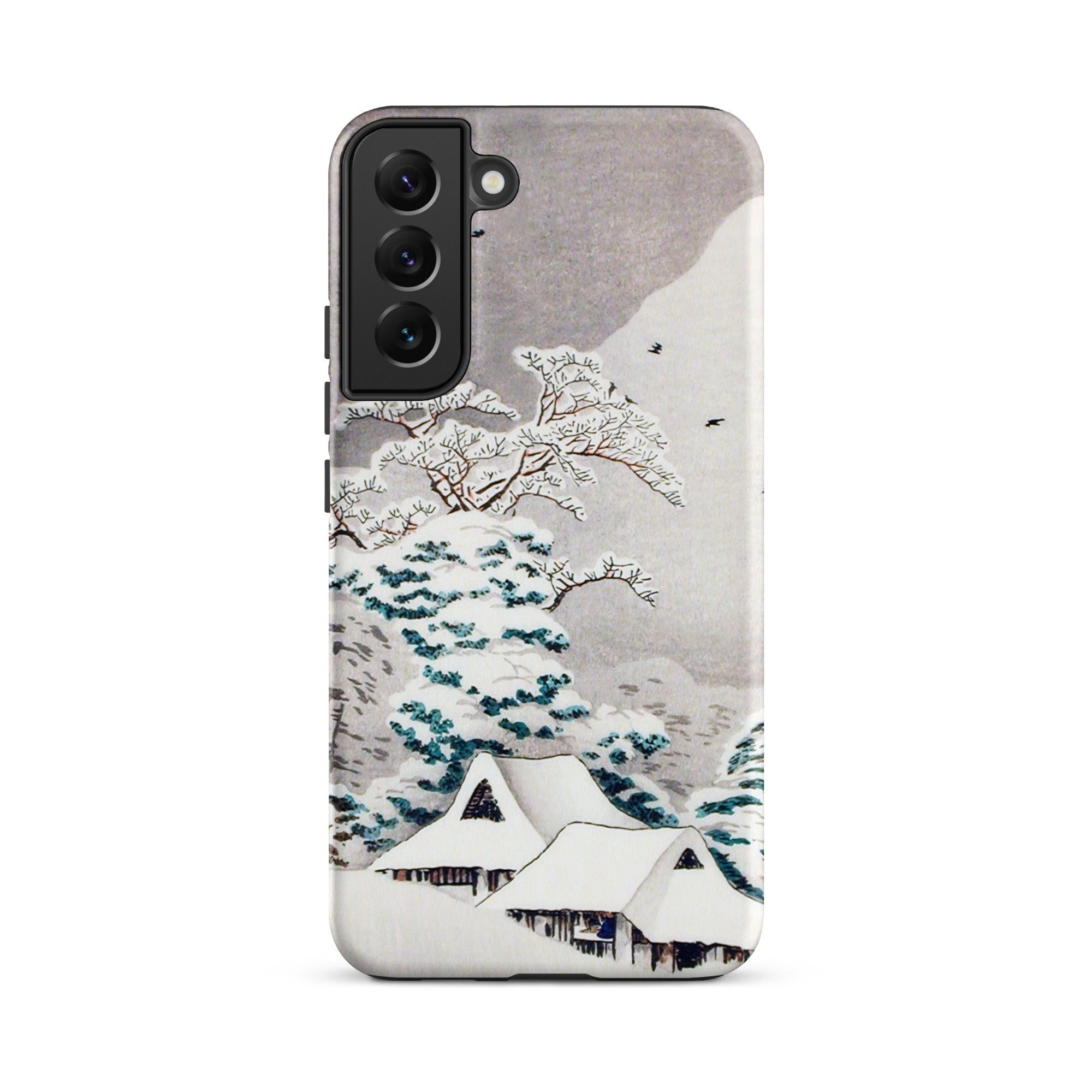 Sawatari in Snow Hiroaki Takahashi Samsung Case, Galaxy S22 Plus / Matte, Phone Case Serene Winter Landscape Snow Covered Trees Houses