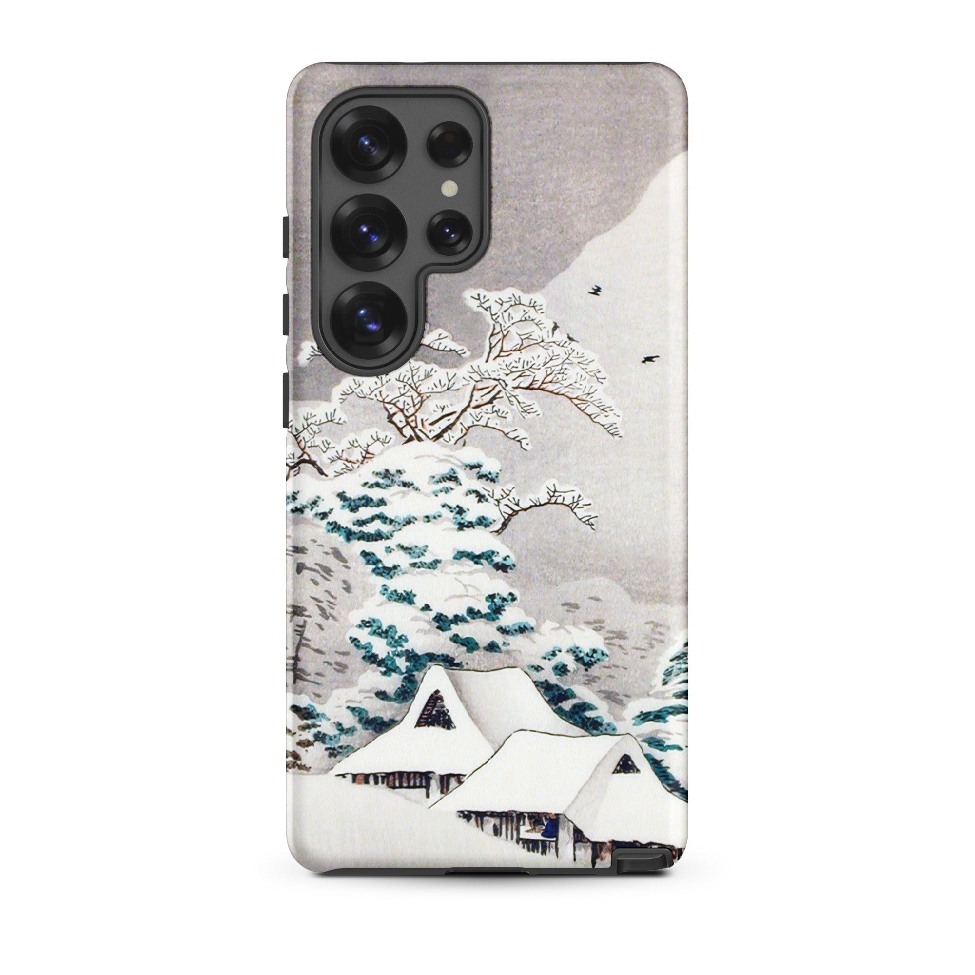 Sawatari in Snow Hiroaki Takahashi Samsung Case, Galaxy S25 Ultra / Matte, Smartphone Case Winter Landscape Snow Covered Trees Houses