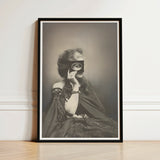Scherzo Di Follia - Pierre-louis Pierson Art Print / Canvas Black-framed Photographic Vintage-style Portrait Woman Ornate Dress, Small