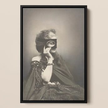 Scherzo Di Follia - Pierre-louis Pierson Art Print / Canvas Black-framed Vintage-style Portrait Print Woman Ornate Dark Gown Scherzo