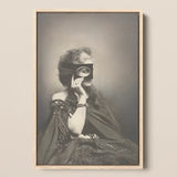 Scherzo Di Follia - Pierre-louis Pierson Art Print / Canvas Framed Black-and-white Portrait Woman Vintage Attire Glass Eye Scherzo Follia,