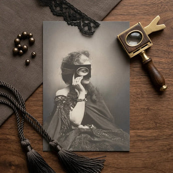 Scherzo Di Follia - Pierre-louis Pierson Art Print / Canvas Vintage-style Sepia-toned Portrait Photograph Woman Ornate Dress Glass, Small