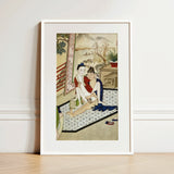 Scholar and Actor - Chinese Homoerotic Art Print / Canvas, 12x18’’ / 31x46cm / White Frame / Matboard, Posters Prints & Visual Artwork,