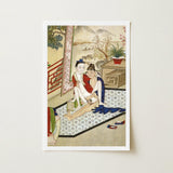 Scholar and Actor - Chinese Homoerotic Art Print / Canvas Framed Traditional East Asian-style Illustration Two Figures Bertholet