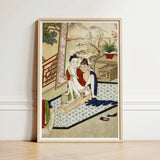 Scholar and Actor - Chinese Homoerotic Art Print / Canvas Framed Traditional East Asian Painting Two Figures Intimate Bertholet Collection,