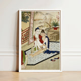 Scholar and Actor - Chinese Homoerotic Art Print / Canvas Framed Traditional East Asian Painting Two Figures Intimate Bertholet Collection,